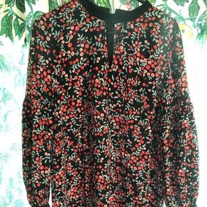 Loft | Floral Balloon Sleeve Dress